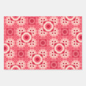 Rotes Muster Geschenkpapier Set (Vorderseite)