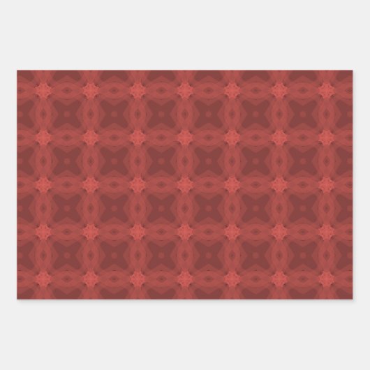 Rotes Muster Geschenkpapier Set (Vorderseite 3)