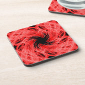 Rotes Muster Getränkeuntersetzer (Linke Seite)