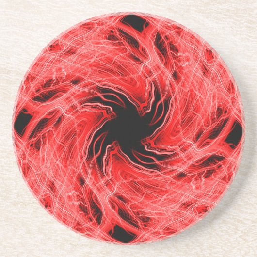 Rotes Muster Getränkeuntersetzer (Vorne)