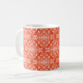 Rotes Muster Kaffeetasse (Vorderseite Links)