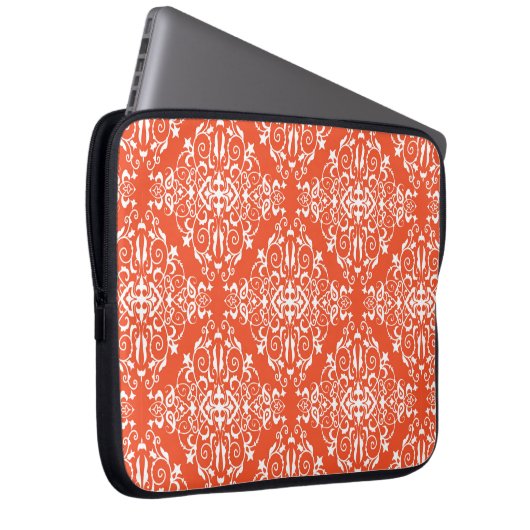 Rotes Muster Laptopschutzhülle (Vorne Rechts)