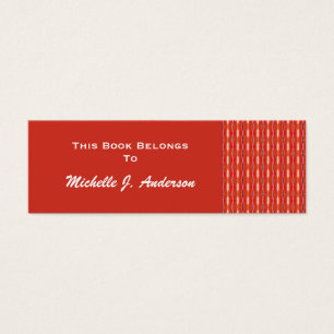rotes Muster-Lesezeichen