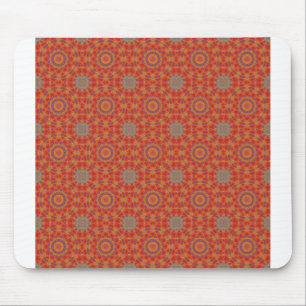 Rotes Muster mit Akzenten von Lilac und Gold Mousepad