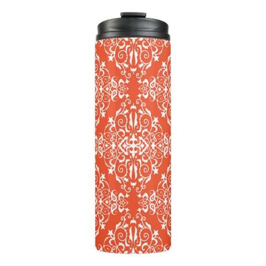 Rotes Muster Thermosbecher (Vorderseite)
