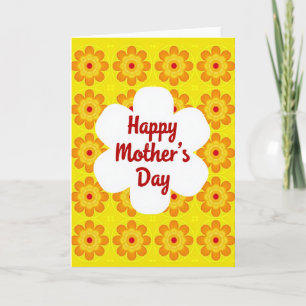 Rotes Mutter-Blumendesign-Karte Karte