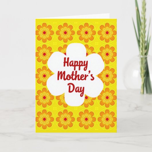 Rotes Mutter-Blumendesign-Karte Karte (Vorderseite)