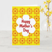 Rotes Mutter-Blumendesign-Karte Karte (Gelbe Blume)