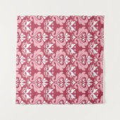 Rotes, nahtloses Muster. Hellrot und beige co Wandteppich (Vorderseite (Horizontal))
