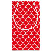 Rotes Nahtloses Muster Kleine Geschenktüte (Rückseite)