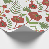 Rotes, nahtloses Muster mit weißem Hintergrund Geschenkpapier (Ecke)