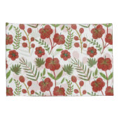 Rotes, nahtloses Muster mit weißem Hintergrund Kissenbezug (Rückseite-Rechts)