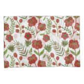 Rotes, nahtloses Muster mit weißem Hintergrund Kissenbezug (Vorderseite-Rechts)