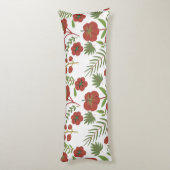 Rotes, nahtloses Muster mit weißem Hintergrund Seitenschläferkissen (Rückseite (Vertikal))