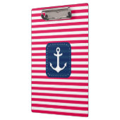 Rotes Nautischweiß Stripes Klemmbrett (Links)