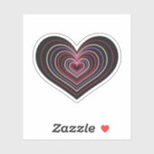 Rotes Neon-Herz Aufkleber (Blatt)