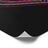 Rotes Neon-Herz-Wandkunst-Poster Poster (Ecke)