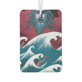 Rotes Neptun-Ölgemälde Autolufterfrischer (Rückseite)