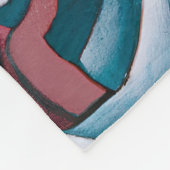 Rotes Neptun-Ölgemälde Fleecedecke (Ecke)
