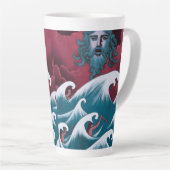 Rotes Neptun-Ölgemälde Milchtasse (Rechte Ecke)