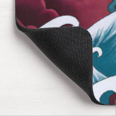 Rotes Neptun-Ölgemälde Mousepad (Ecke)