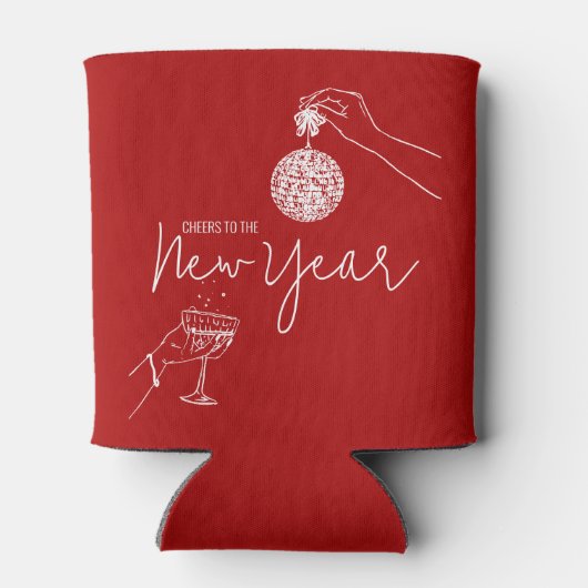 Rotes neues Party Dosenkühler (Rückseite)