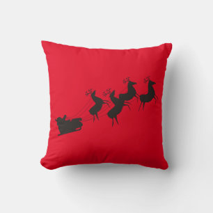 Rotes Neujahrskissen, Weihnachtsmann Kissen