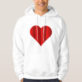 Rotes Niedliches Herzlogo Hoodie (Vorderseite)