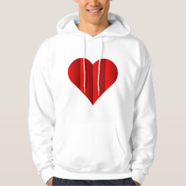 Rotes Niedliches Herzlogo Hoodie
