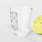 Rotes Niedliches Schneemann Holiday Showglas Schnapsglas (Rechts)