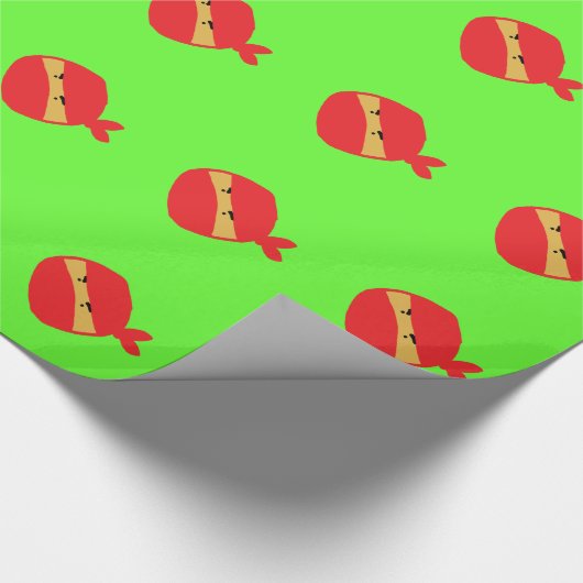Rotes ninja geschenkpapier (Ecke)