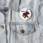 Rotes Ninja Unkosten-Keine Wörter Button (Beispiel)