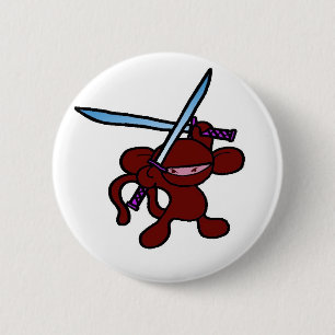 Rotes Ninja Unkosten-Keine Wörter Button