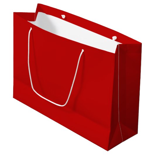 Rotes Noël Große Geschenktüte (Vorderseite Schrägansicht)