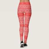 Rotes nordisches leggings (Rückseite)