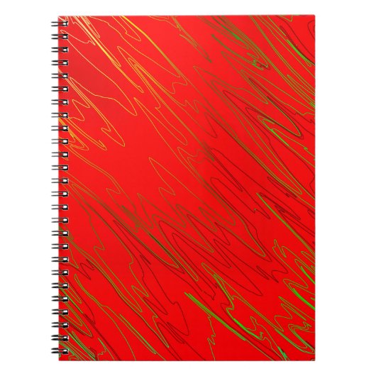 Rotes Notebook mit Marble Notizblock (Vorderseite)