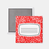 rotes Notizbuch Magnet (Vorderseite/Rückseite)