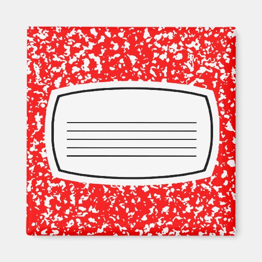 rotes Notizbuch Magnet (Vorne)