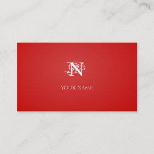 Rotes Nouveau Visitenkarte