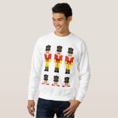 Rotes Nussknacker-Weihnachtsgrundlegendes Sweatshirt (Vorne ganz)