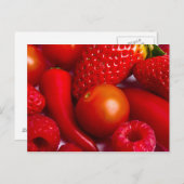 Rotes Obst/Gemüse Postkarte (Vorne/Hinten)