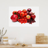 Rotes Obst und Gemüse Poster (Küche)