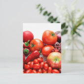 Rotes Obst und Gemüse Postkarte (Stehend Vorderseite)