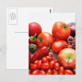 Rotes Obst und Gemüse Postkarte (Vorne/Hinten)