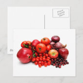 Rotes Obst und Gemüse Postkarte (Vorne/Hinten)