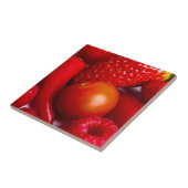 Rotes Obst und Gemüse - Tile/Trivet Fliese (Seite)