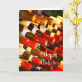 Rotes oder weißes alles Gute zum Geburtstag Karte (Gelbe Blume)