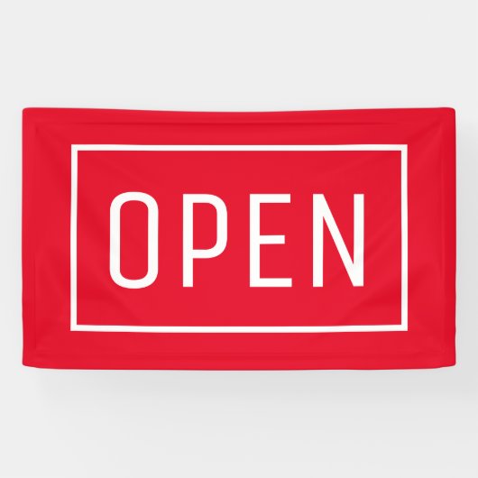 ROTES OFFENES SIGN BANNER (Horizontal)