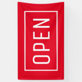 ROTES OFFENES SIGN BANNER (Vertikal)