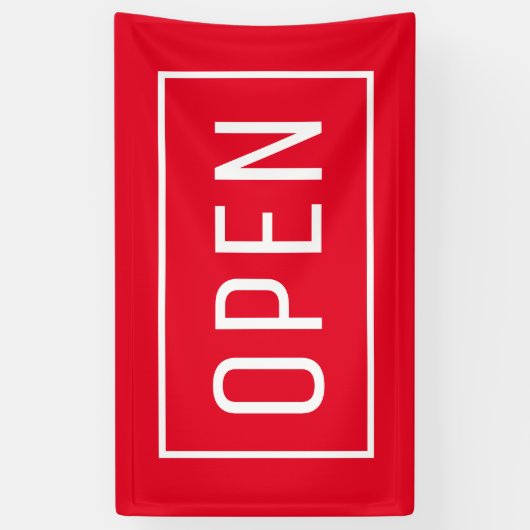 ROTES OFFENES SIGN BANNER (Vertikal)